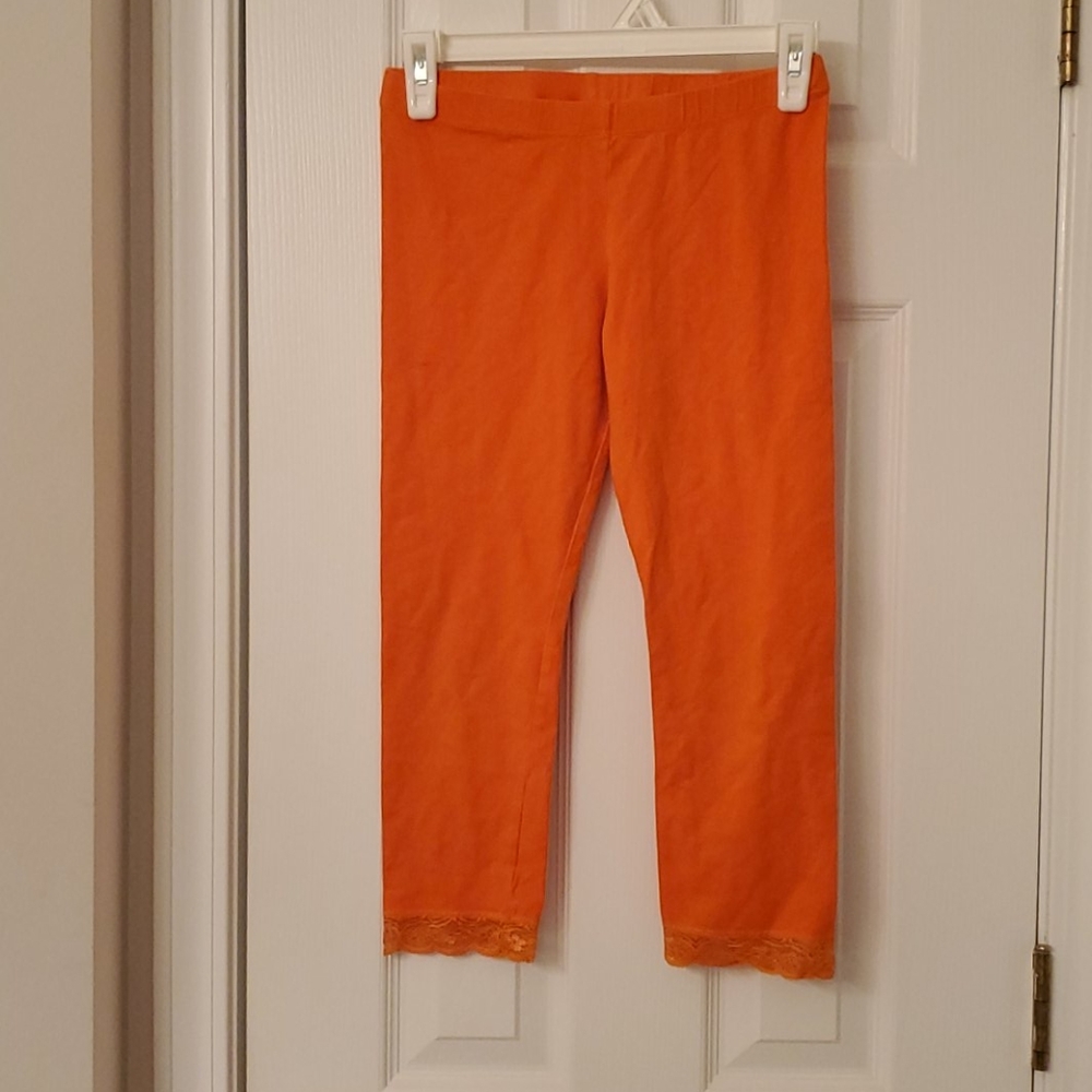 Girls orange leggings
